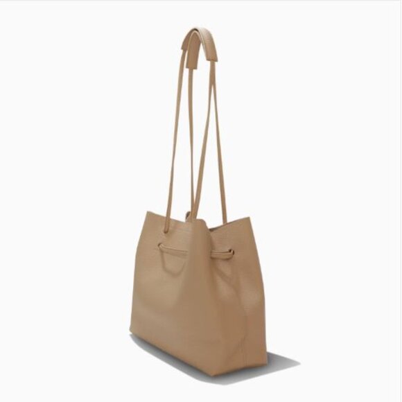 8 OTHER REASONS- Vegan Leather Slouchy Bucket Bag Beige Tan  BRAND NEW - Picture 3 of 8